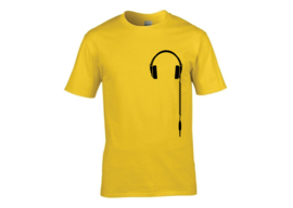 Headphone vertical t-shirt men