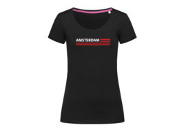 Amsterdam flag t-shirt woman body fit