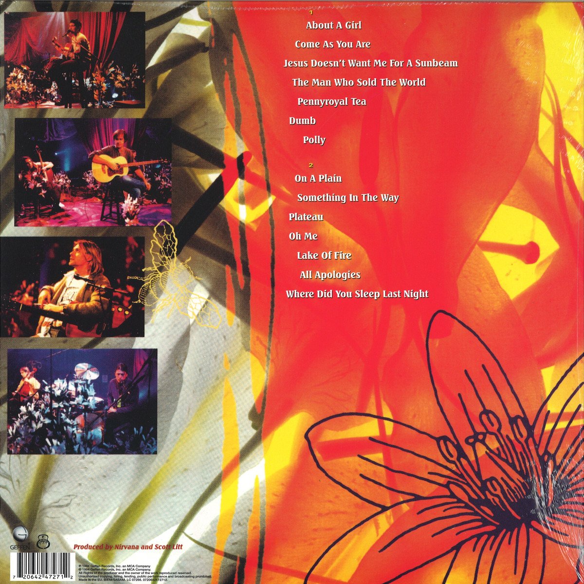 Nirvana - Unplugged In New York LP - GEF24727 - GEFFEN