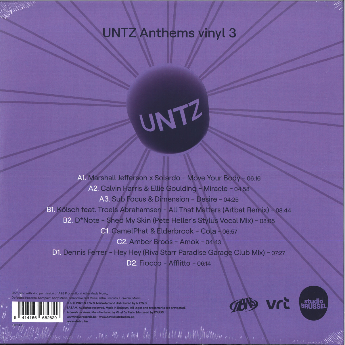 Various - UNTZ ANTHEMS VINYL 3 LP 2x12" - 5411147 - 541 Label