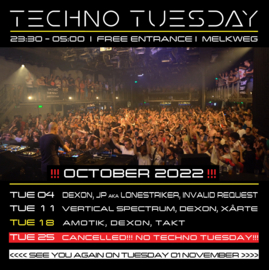 Techno Tuesday Amsterdam - October 2022 - Melkweg Amsterdam