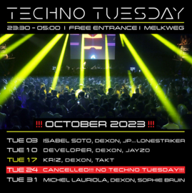 Techno Tuesday Amsterdam - October 2023 - Melkweg Amsterdam