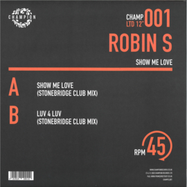Robin S - Show Me Love EP - CHAMPCL001 | Champion