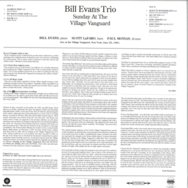 Bill Evans Trio - Sunday At The Village Vanguard LP - 771729 | Waxtime