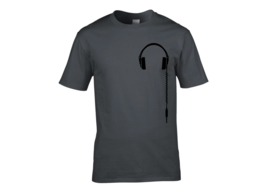 Headphone vertical t-shirt men