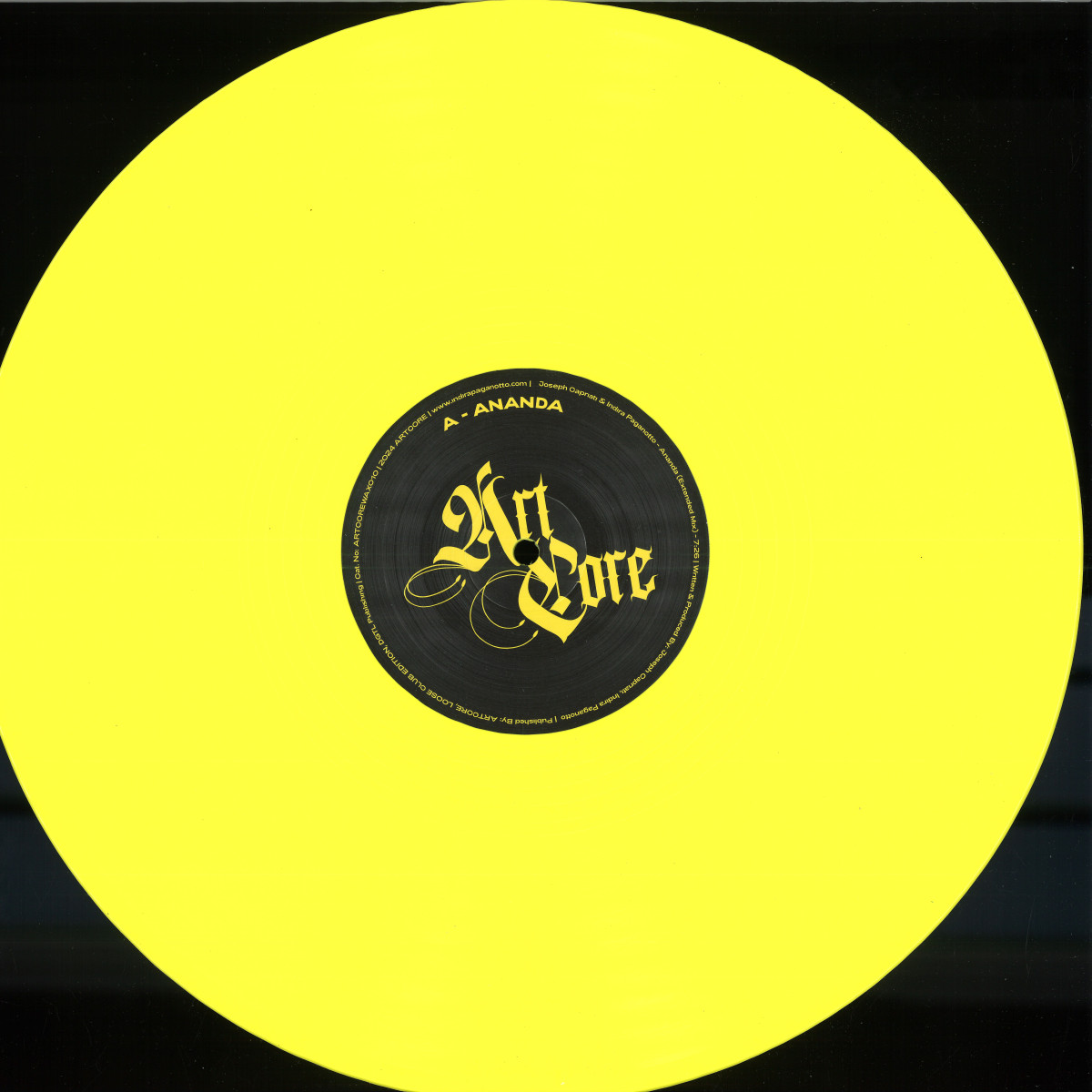 Joseph Capriati / Indira Paganotto - Mantra EP - ARTCOREWAX010 - ARTCORE
