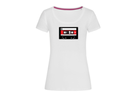 Cassette tape t-shirt woman body fit