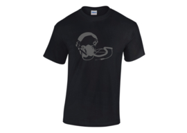Headphone horizontal t-shirt men