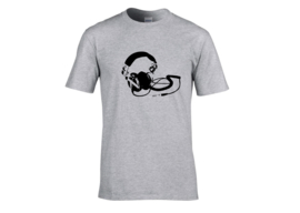 Headphone horizontal t-shirt men
