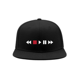 Audio player icons snapback cap