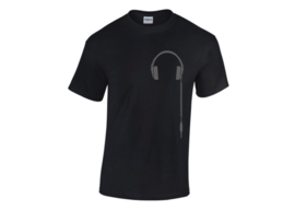 Headphone vertical t-shirt men