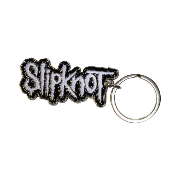 Key chain Slipknot White Logo Black Border