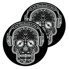 Slipmats (pair) Technics Skull & Phones (Black)