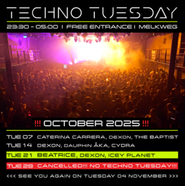 Techno Tuesday Amsterdam - October 2025, Melkweg Amsterdam