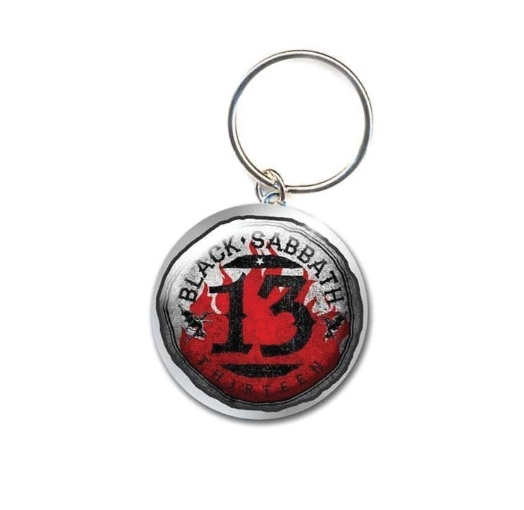 Black Sabbath 13 Flame Circle Key Chain