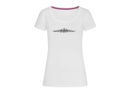 Audio wave t-shirt woman body fit