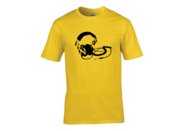 Headphone horizontal t-shirt men