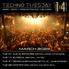 Techno Tuesday Amsterdam "14 Year Anniversary" - March 2023 - Melkweg Amsterdam