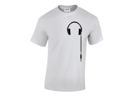 Headphone vertical t-shirt men