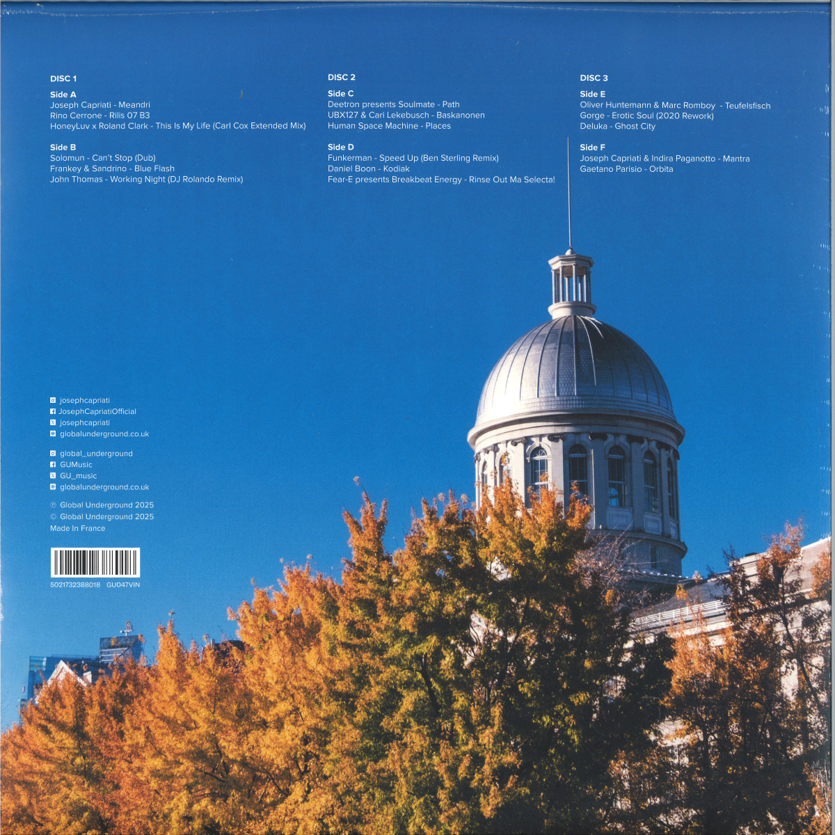Various - Joseph Capriati - Montreal LP 3x12" - GU047VIN - Global Underground