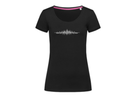 Audio wave t-shirt woman body fit