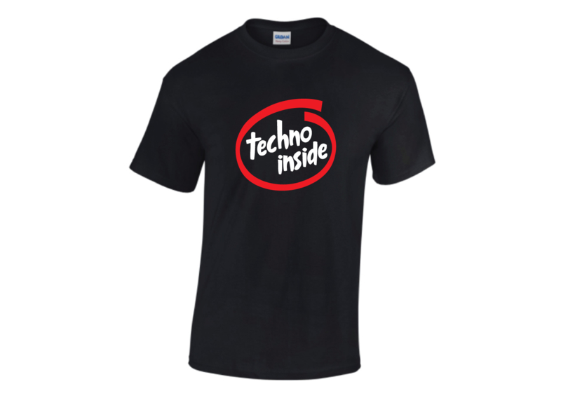 Techno inside t-shirt men