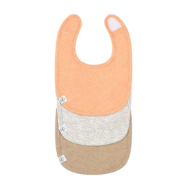 newborn bib Apricot/Light grey/Nature (0-6m)