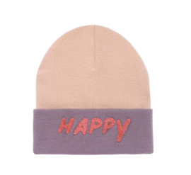 Beanie Little Gang Happy' Lilac/rose