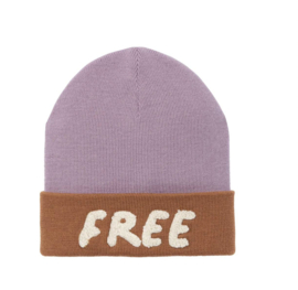 Beanie Little Gang 'Free' Lilac/caramel