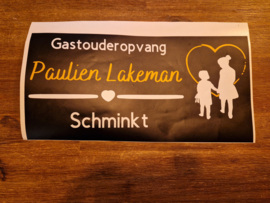 Gepersonaliseerde sticker op aanvraag