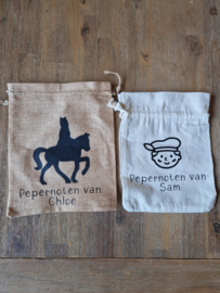 Pepernoten zakje met naam
