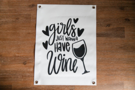Tuinposter Girls just wanna have wine
