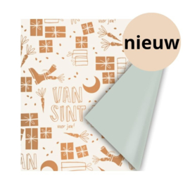 cadeaupapier Sint beige