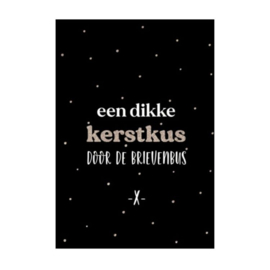 kaart kerstkus in de brievenbus