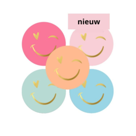 sticker smiley klein - per 5