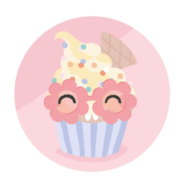 sticker cupcake - per 5