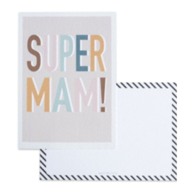 super mam - wenskaart met envelop