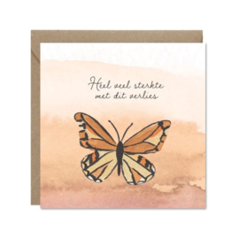wenskaart vlinder met envelop