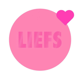 sticker  liefs roze - per 5