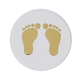 sticker baby voetjes - per 5