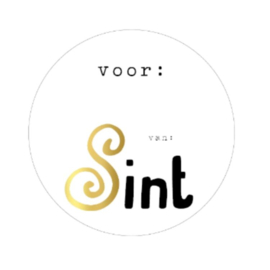 sticker Sinterklaas groot - per 5