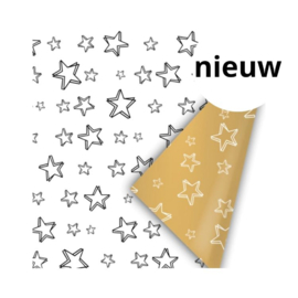 cadeaupapier Kerst sterren