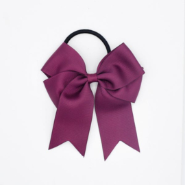Elastiek met grote strik - Burgundy