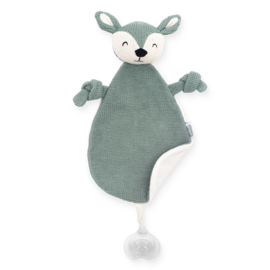Knuffeldoekje 'Deer' - Ash green