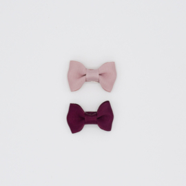 Babyspeldjes mauve/burgundy - set per 2