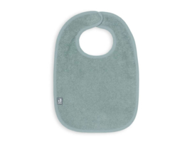 Slabbetje badstof met naam - ash green