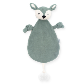 Knuffeldoekje 'Deer' - Ash green