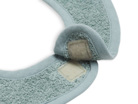 Slabbetje badstof met naam - ash green