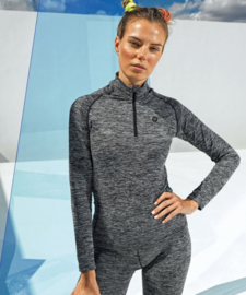Women's seamless '3D fit' multi-sport performance zip top