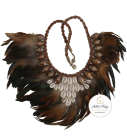 Kraag ketting met veren